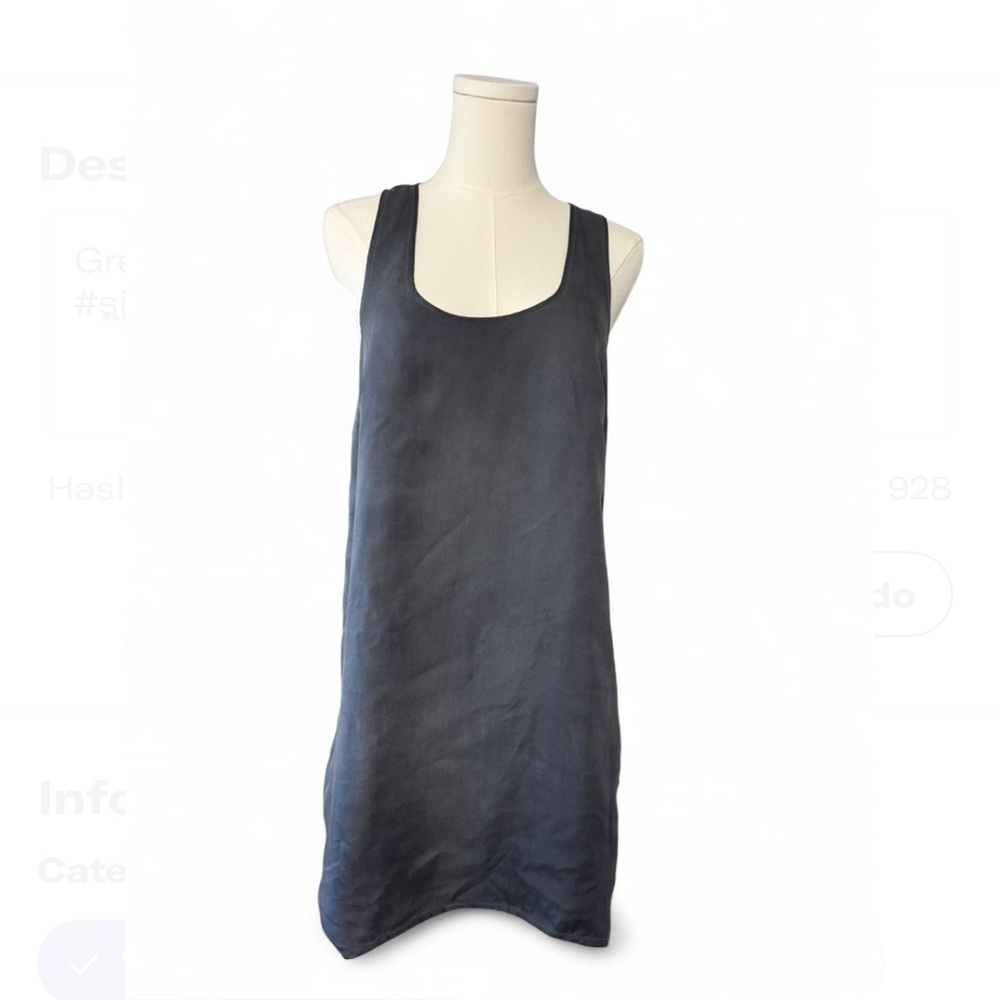 Silk Summer Dress in Neutral Gray Size 4